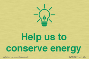 Help us to conserve energy 